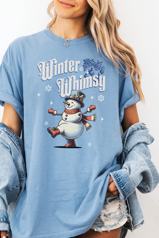 Winter Whimsy Christmas Garment Dye Graphic Tee