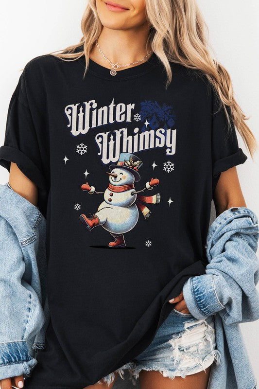 Winter Whimsy Christmas Garment Dye Graphic Tee