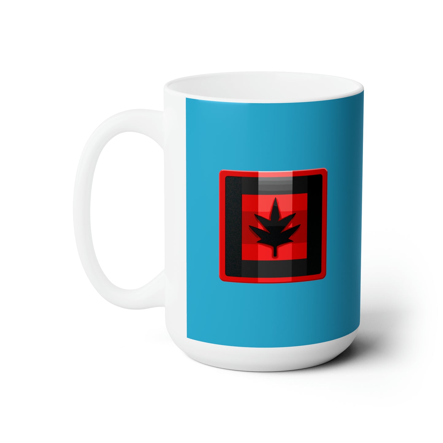 Canada maple leaf Turquoise Christmas Ceramic Mug 15oz