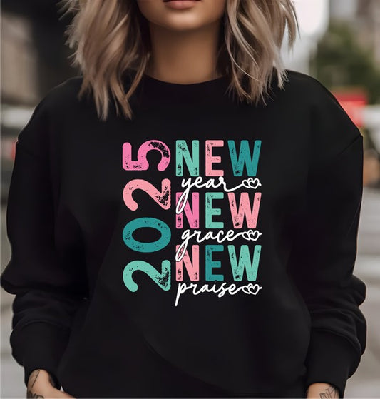 2025 New Year Graphic Crew Sweatshirt