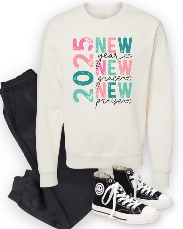 2025 New Year Graphic Crew Sweatshirt