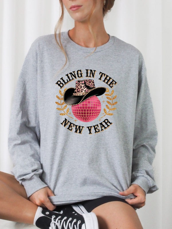 Bling In The New Year Cozy Crew Sweatshirt