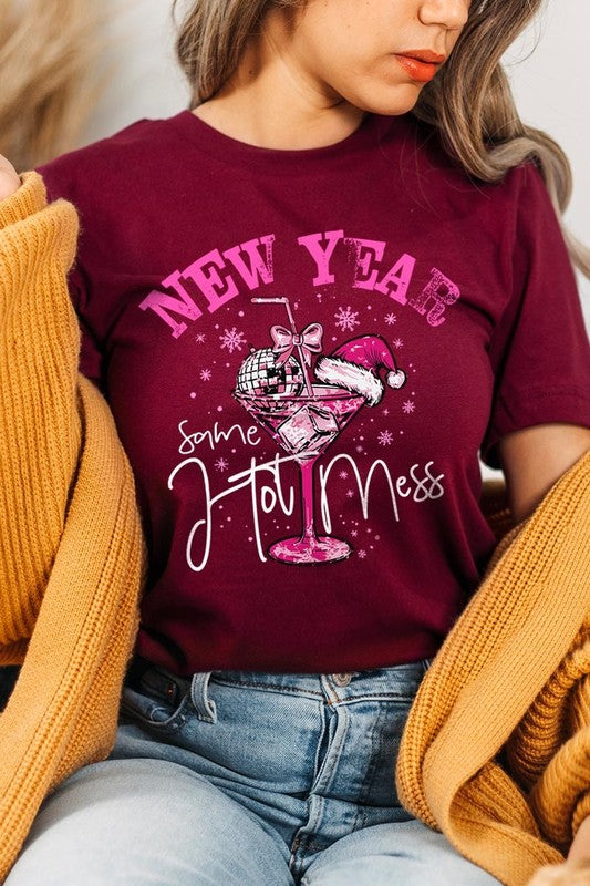 New Year Same Hot Mess Graphic Tee