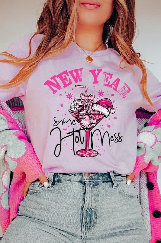 New Year Same Hot Mess Graphic Tee