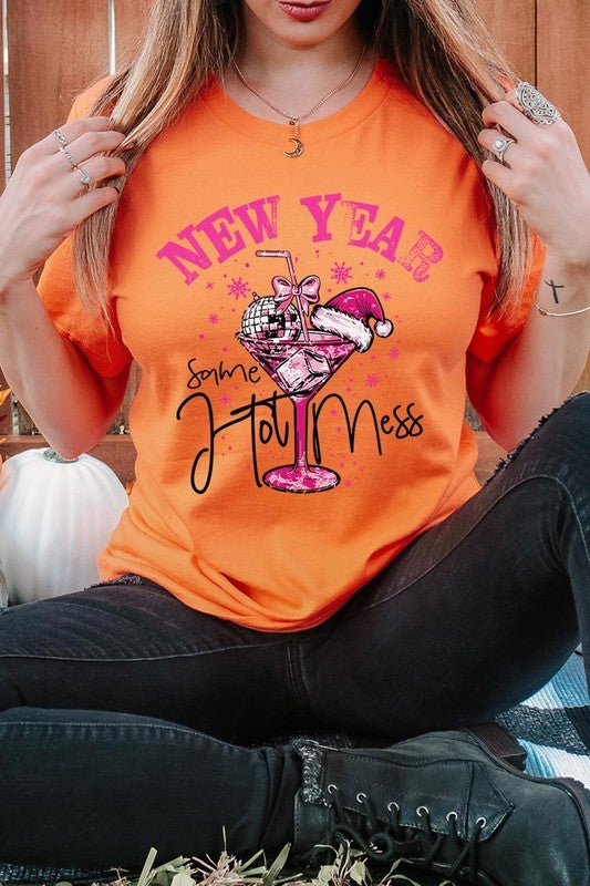 New Year Same Hot Mess Graphic Tee