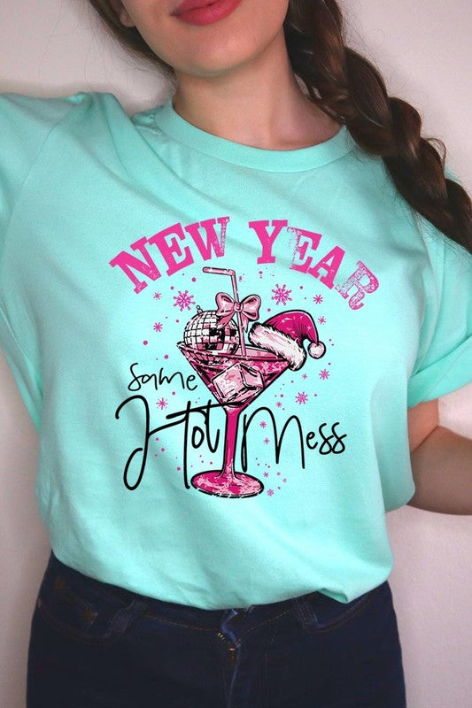 New Year Same Hot Mess Graphic Tee