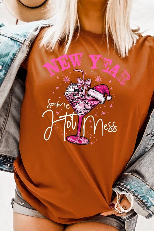 New Year Same Hot Mess Graphic Tee