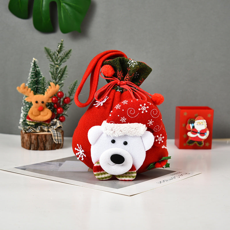 Cute Christmas Gifts Santa Doll Gift Bag Candy Bag Christmas Home Decorations Hanging Pendants Xmas Gifts Decoration