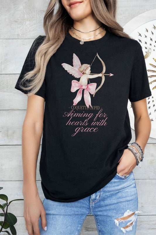 Coquette Cupid Valentine's Graphic Tee