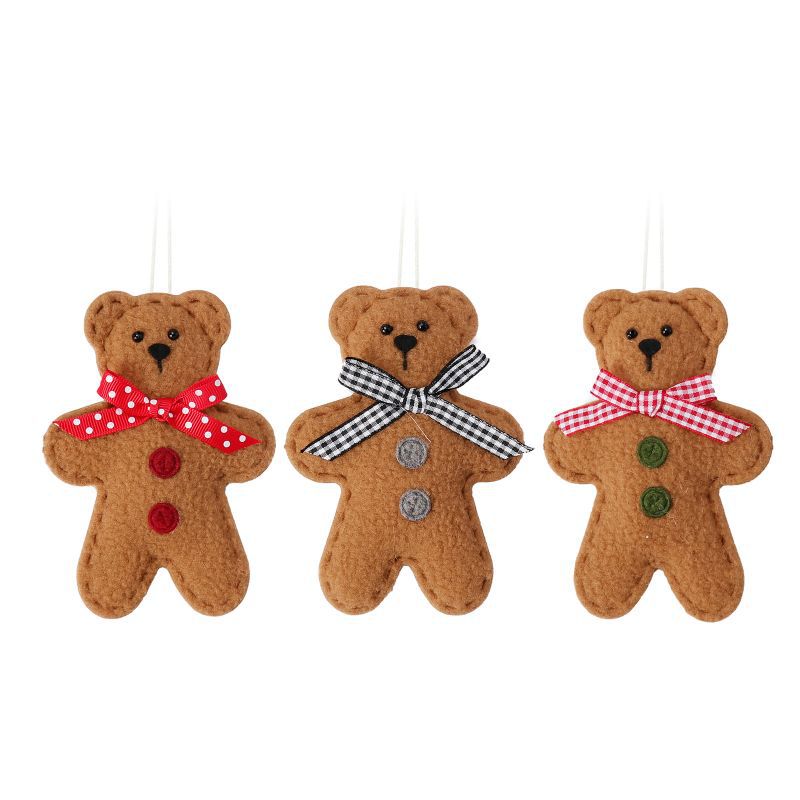 Christmas Party Decoration Biscuit Bear Small Hanging Suit