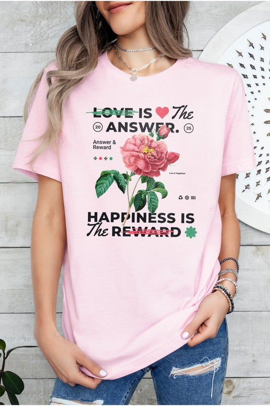 Love is The Answer Valentine's Graphic Tee