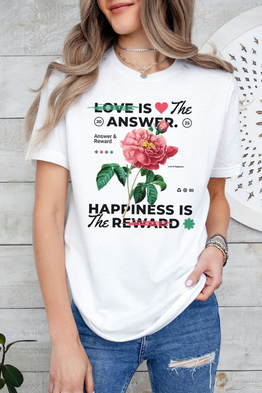 Love is The Answer Valentine's Graphic Tee