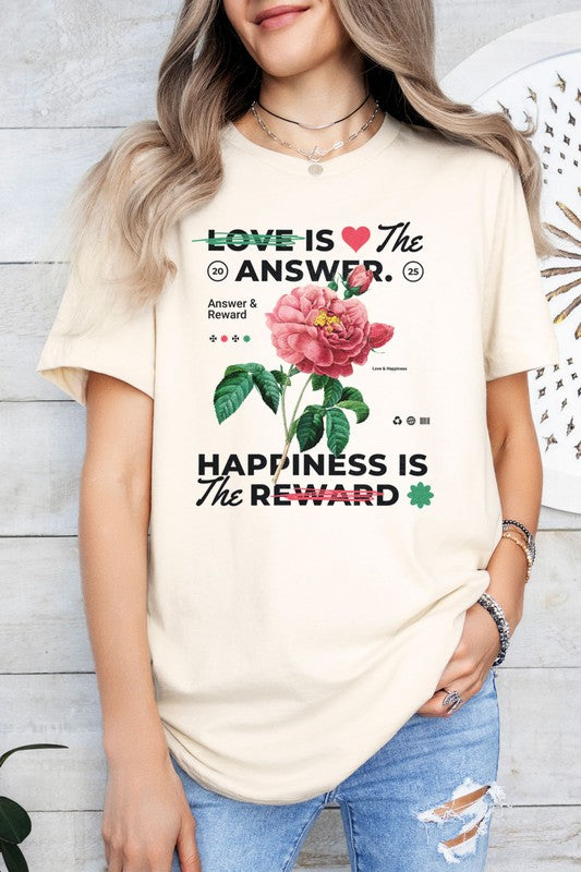 Love is The Answer Valentine's Graphic Tee