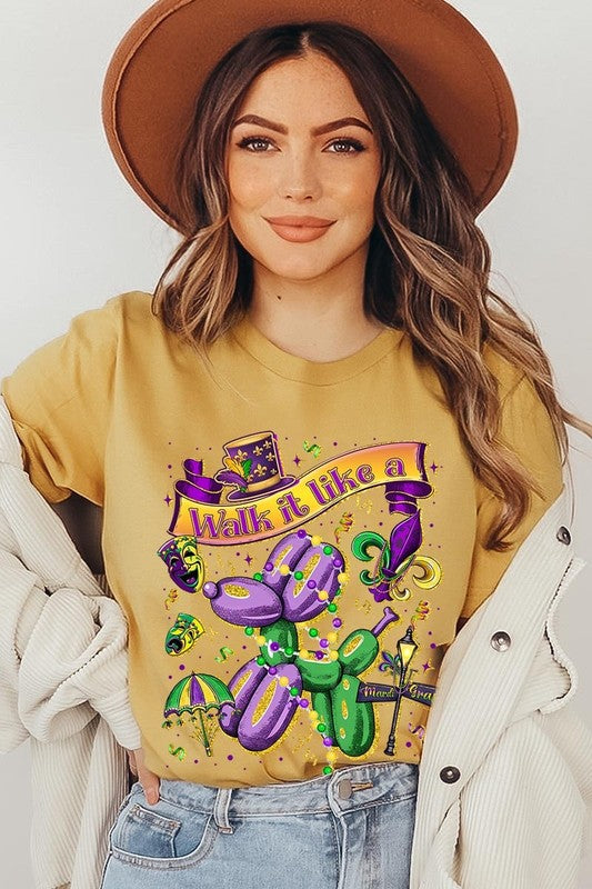 Walk It Like A Mardi Gras Graphic Tee