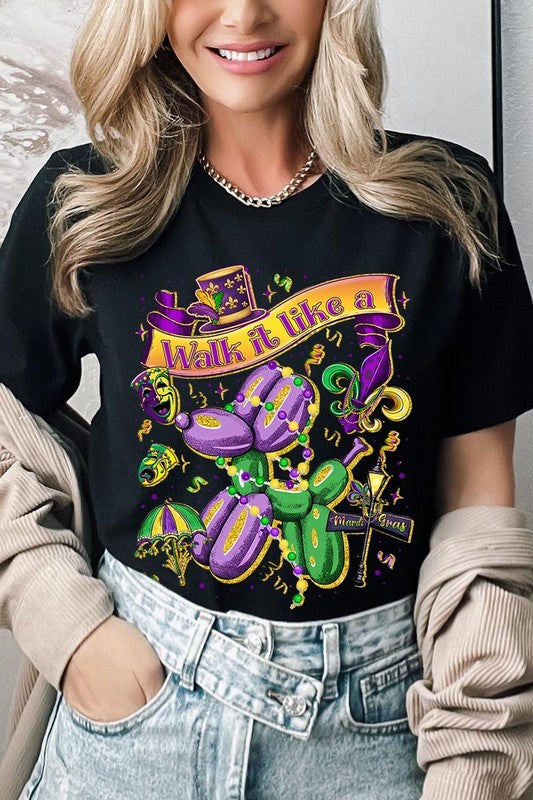 Walk It Like A Mardi Gras Graphic Tee