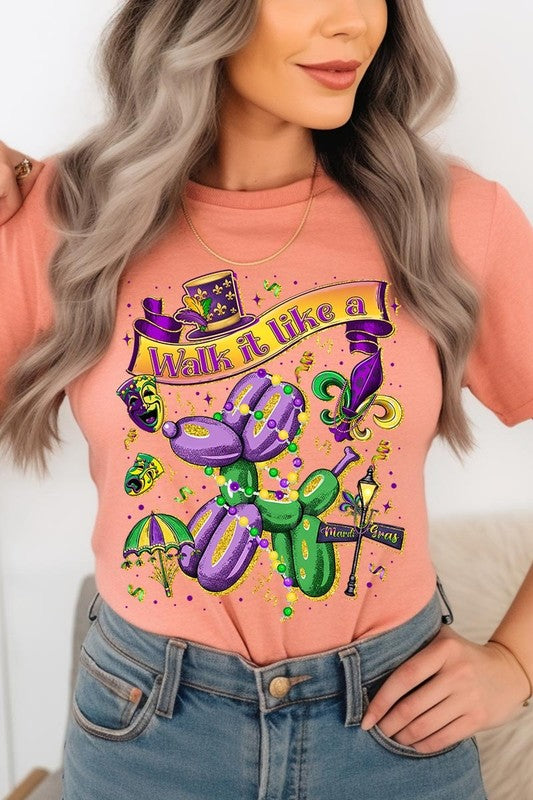 Walk It Like A Mardi Gras Graphic Tee