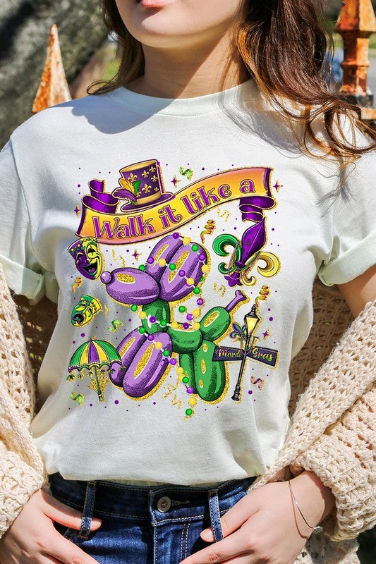 Walk It Like A Mardi Gras Graphic Tee