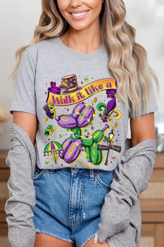 Walk It Like A Mardi Gras Graphic Tee