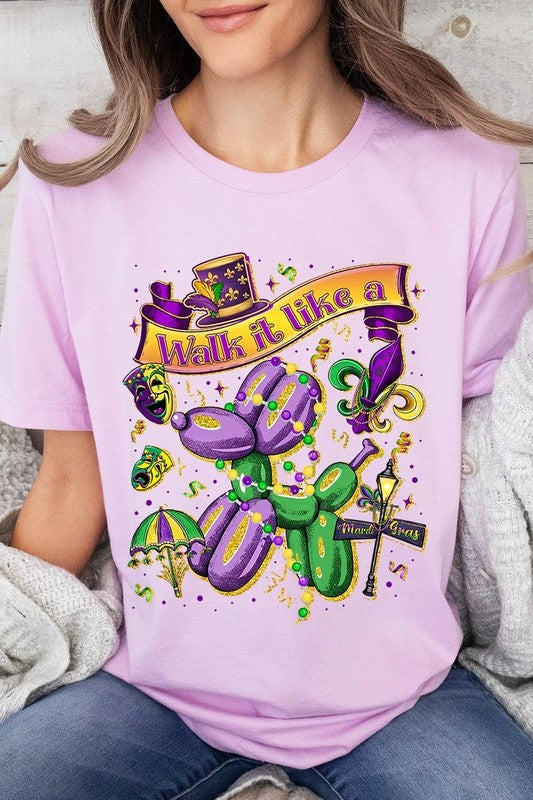 Walk It Like A Mardi Gras Graphic Tee