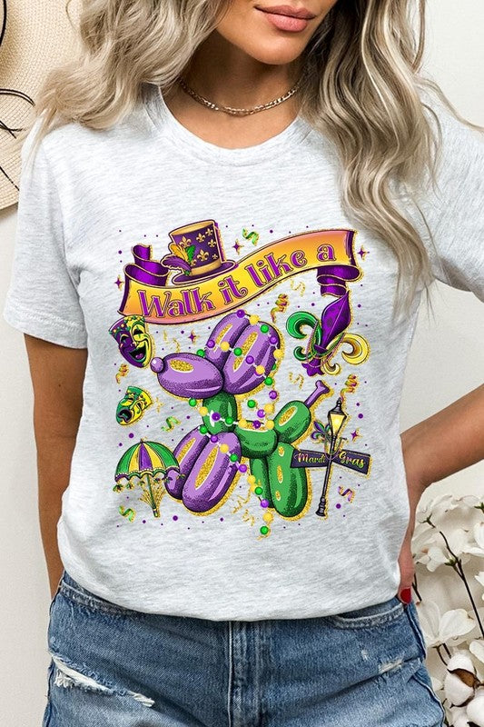 Walk It Like A Mardi Gras Graphic Tee