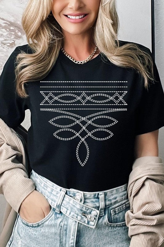 Western Boot Stitch Graphic Tee