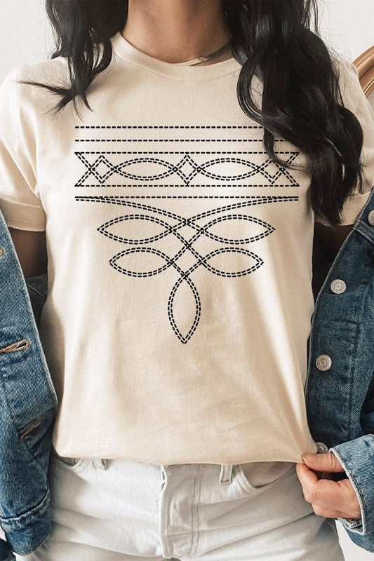 Western Boot Stitch Graphic Tee