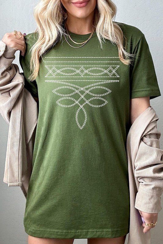 Western Boot Stitch Graphic Tee