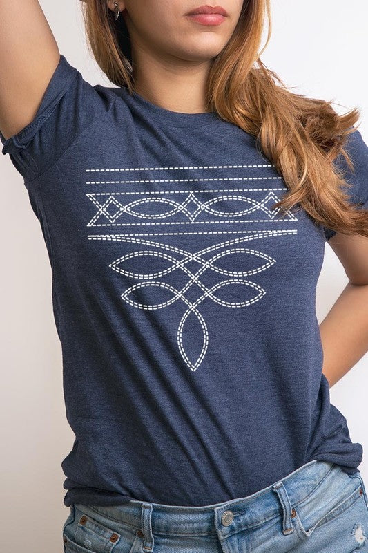 Western Boot Stitch Graphic Tee