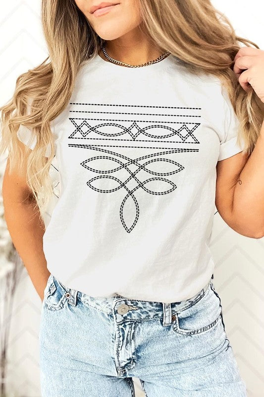 Western Boot Stitch Graphic Tee