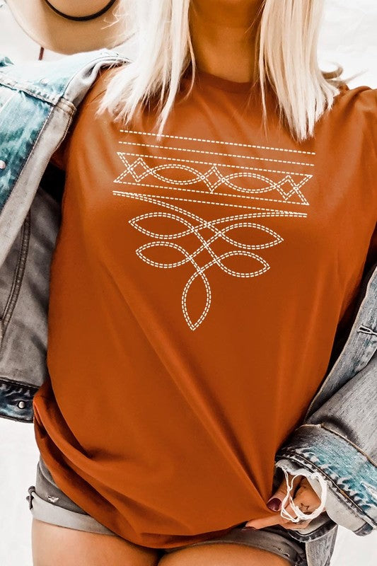 Western Boot Stitch Graphic Tee