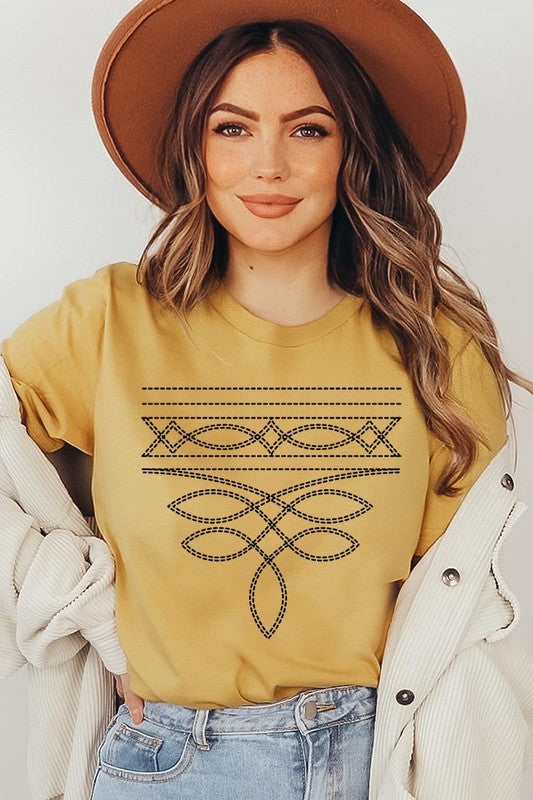 Western Boot Stitch Graphic Tee