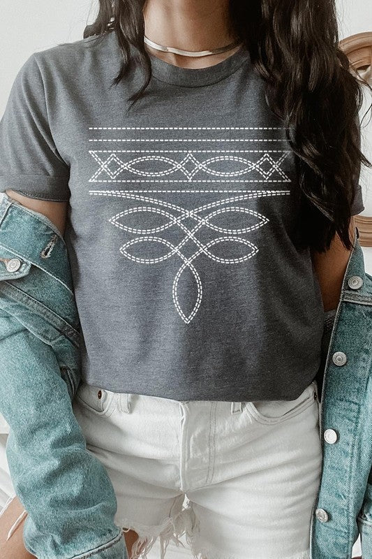 Western Boot Stitch Graphic Tee