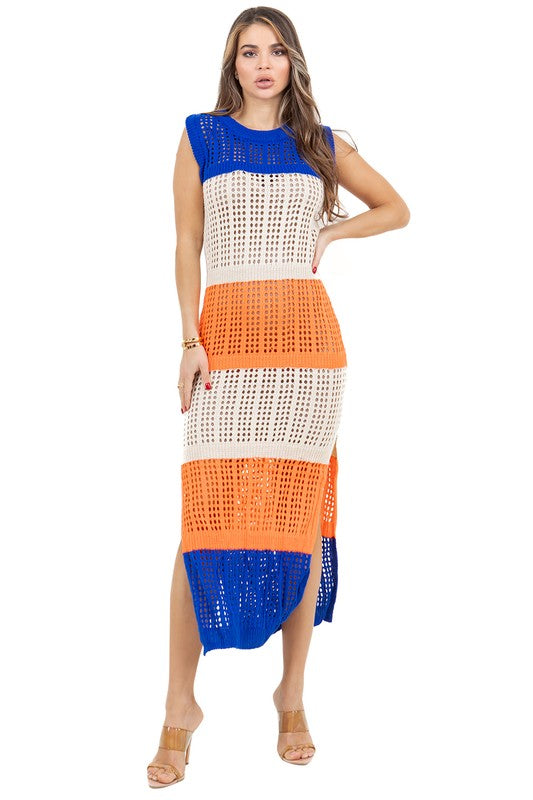 WOMEN FASHION CROCHET LONG MAXI DRESS