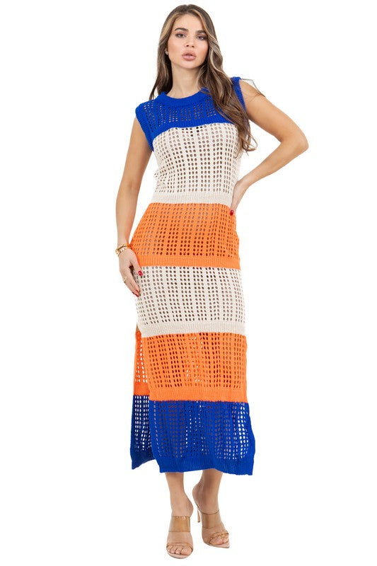 WOMEN FASHION CROCHET LONG MAXI DRESS