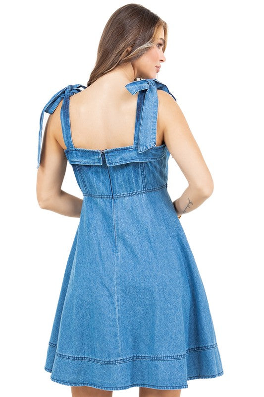 WOMEN FASHION DENIM DRESS