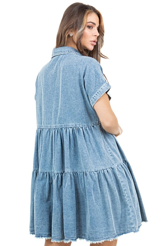 WOMEN FASHION DENIM DRESS