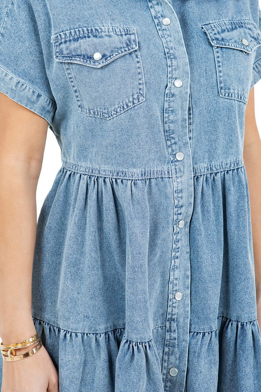 WOMEN FASHION DENIM DRESS