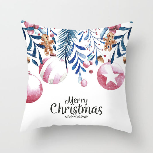 Santa Cartoon Digital Printed Sofa Pillow Cushion