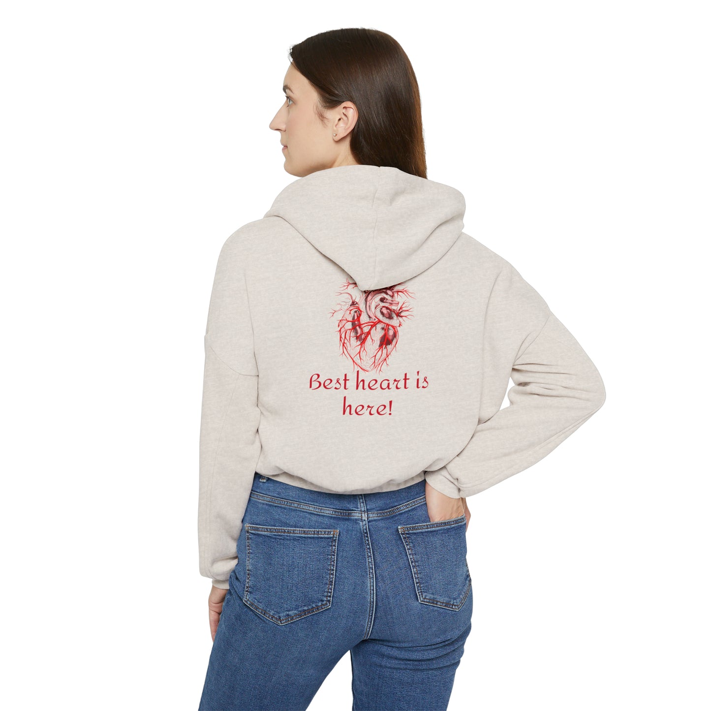 Valentine's best Gift, Women's Cinched Bottom Hoodie