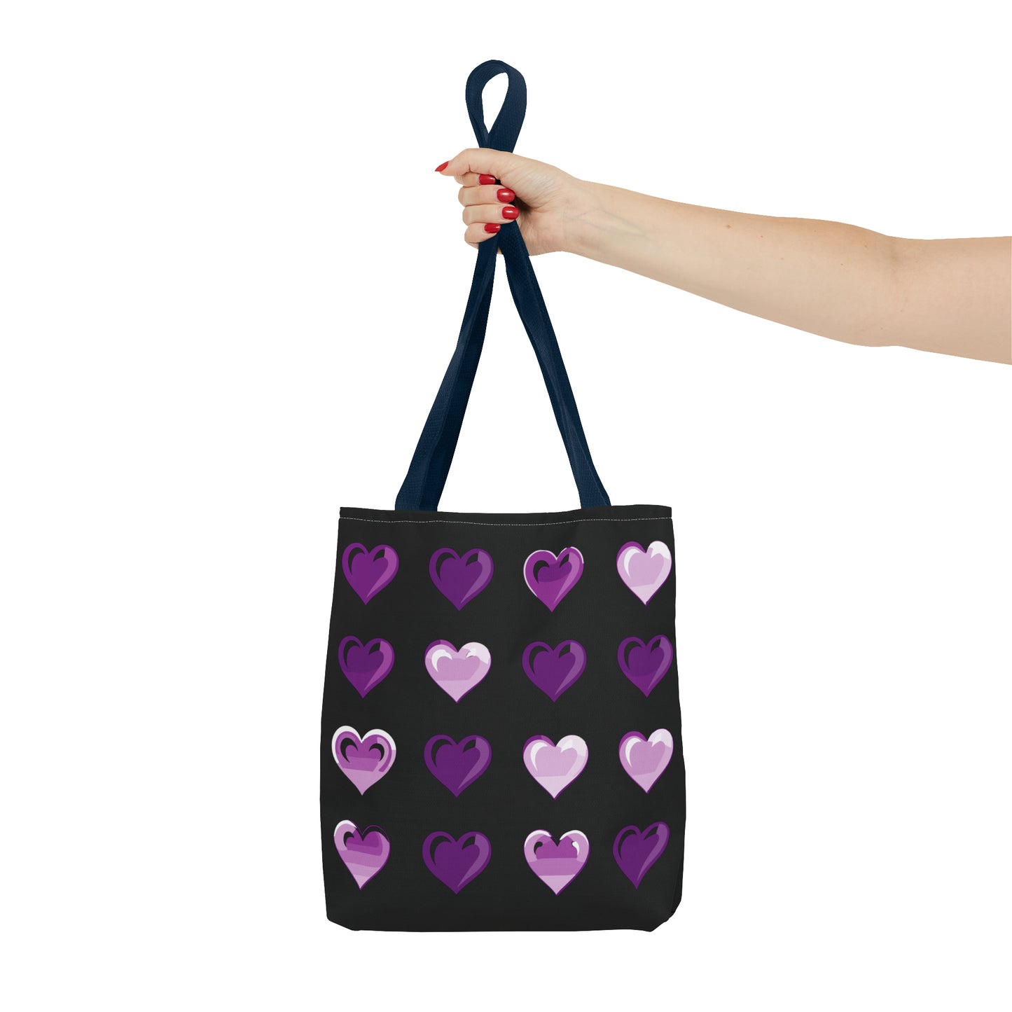 Valentine's black Tote Bag (AOP)