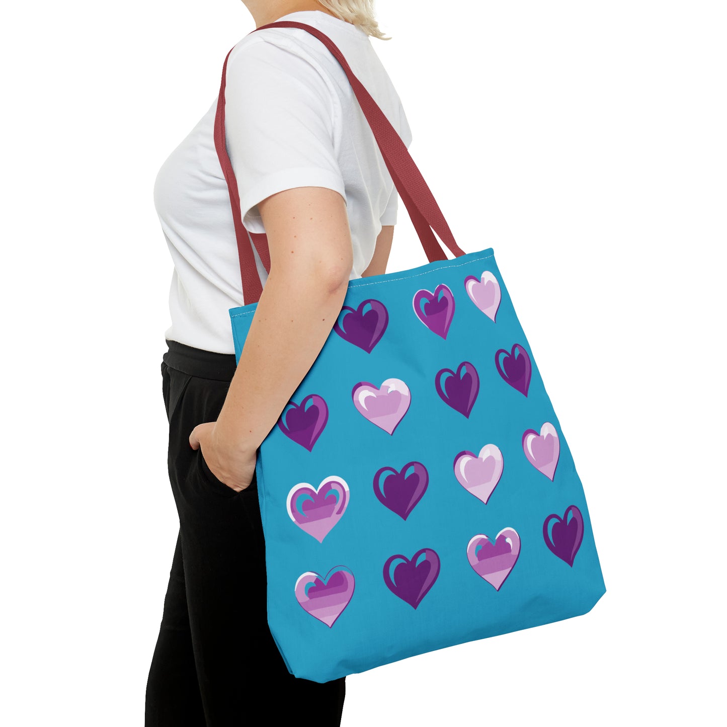 Valentine's Turquoise Tote Bag (AOP)