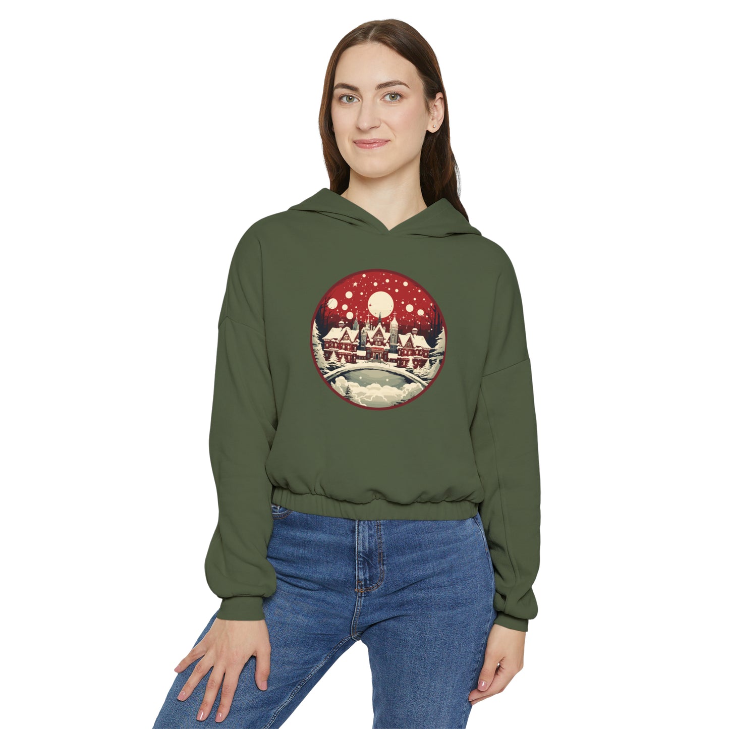 Christmas Women's Cinched Bottom Hoodie