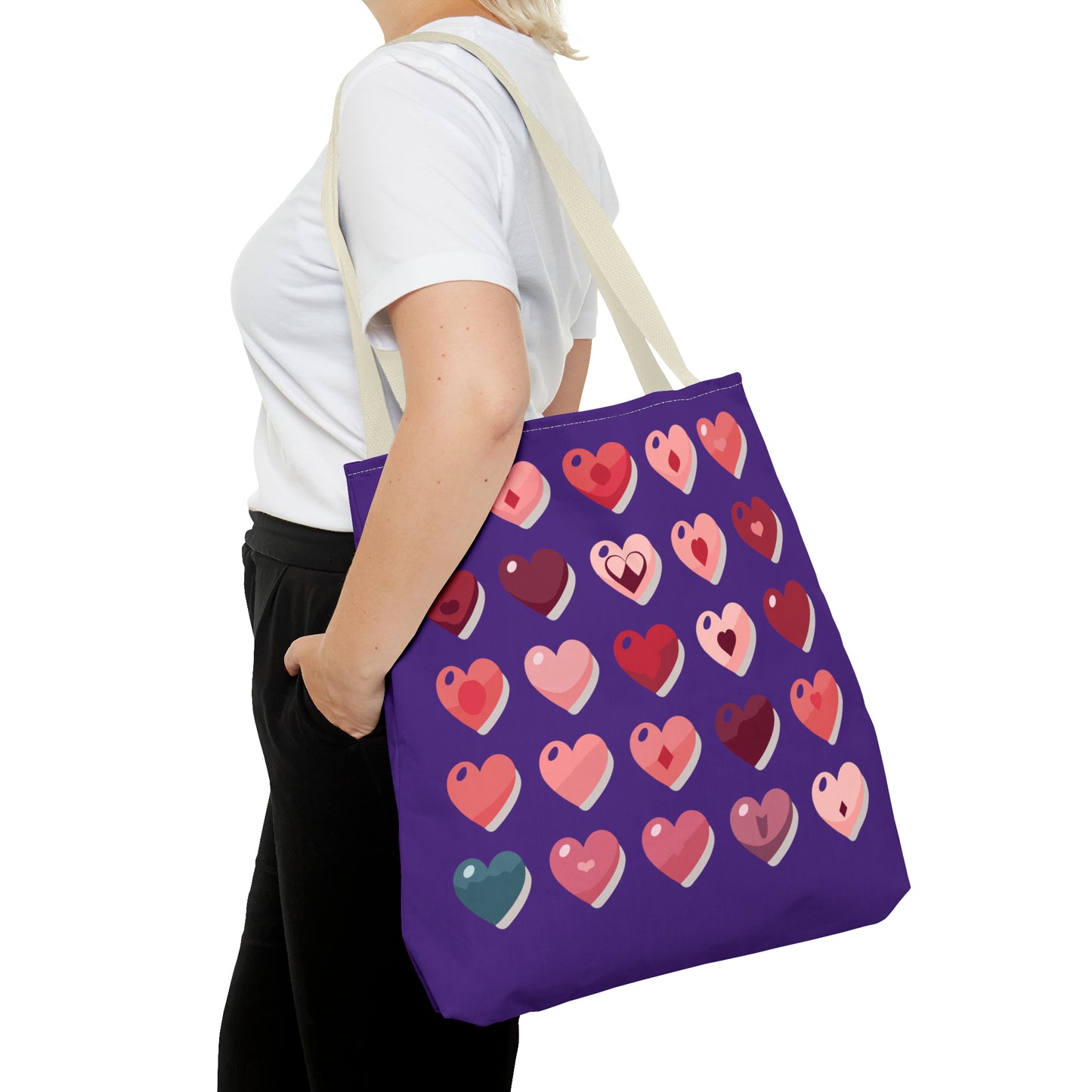 Valentine's purple Tote Bag (AOP)