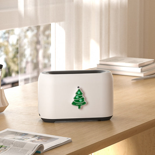 Christmas Flame Humidifier Ultrasonic Remote Control Desktop Humidification