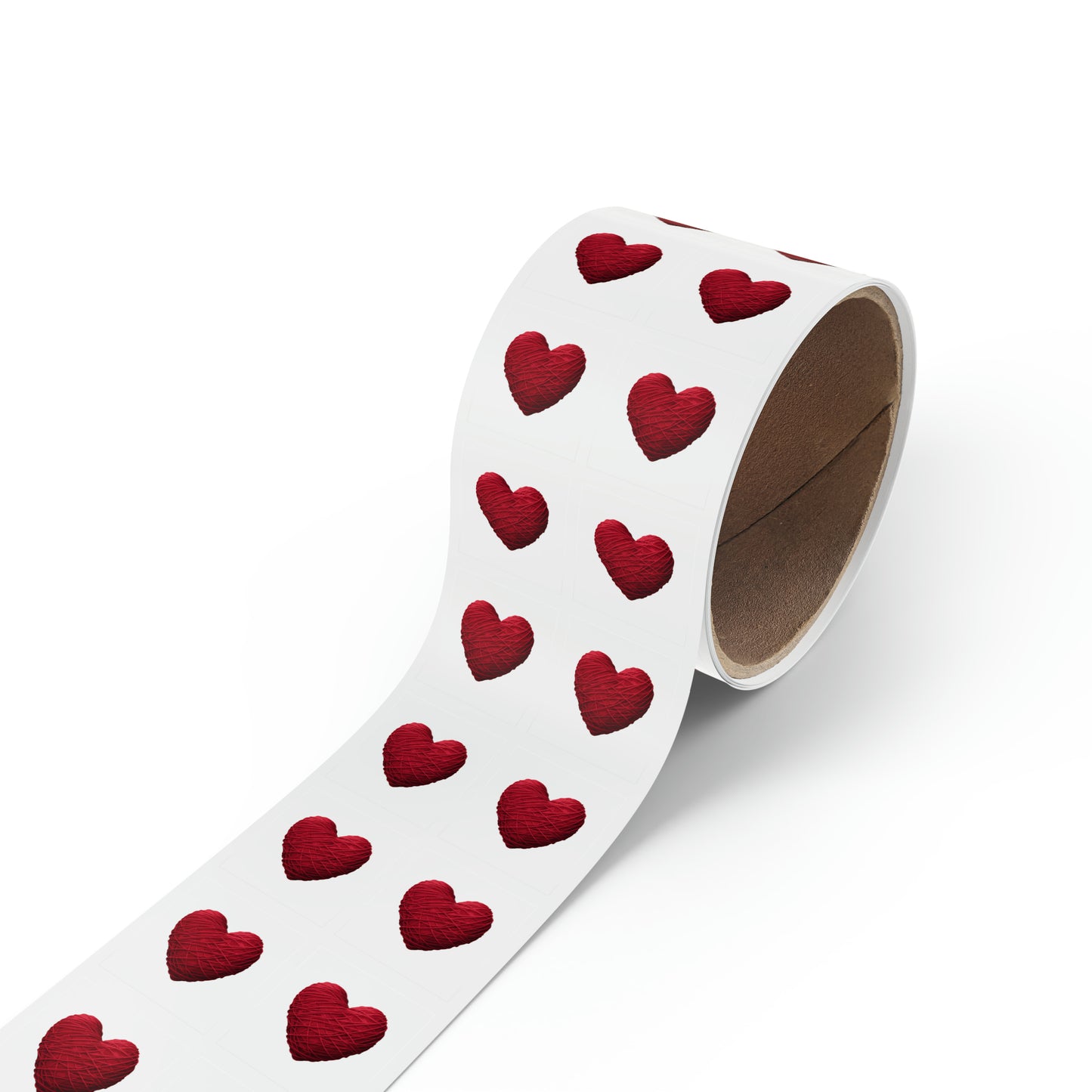 Valentine's day heart shape Square Sticker Label Rolls