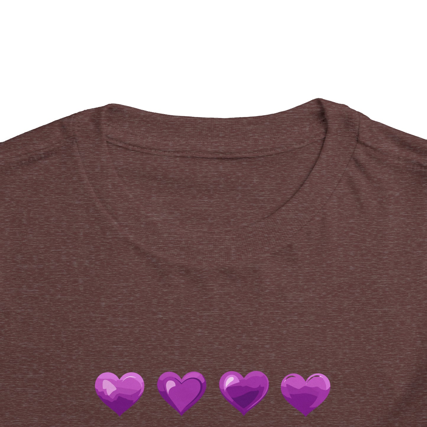 Valentine's purple hearts shape design Toddler Short Sleeve Tee