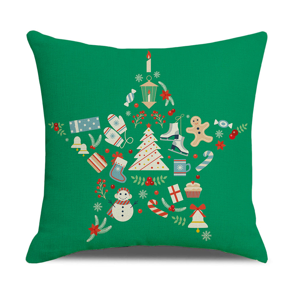 Santa Printed Cushion Sofa Cushion Home Furnishing