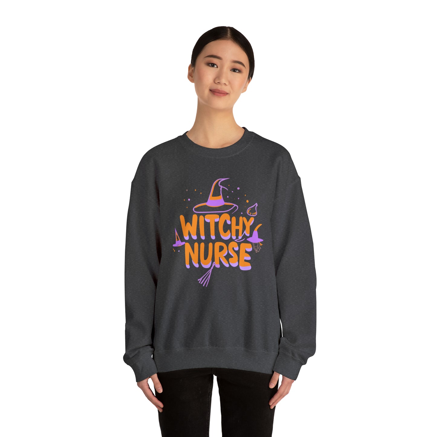 Witchy Nurse Halloween Sweatshirt, Spooky Season Halloween Sweatshirt, Winter Sweatshirt, Spooky Sweatshirt, Halloween Gifts