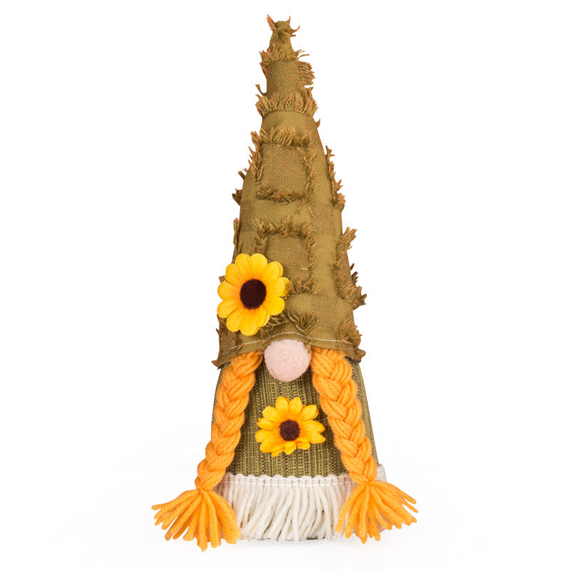 Thanksgiving Harvest Festival Decoration Maple Leaf Faceless Baby Doll