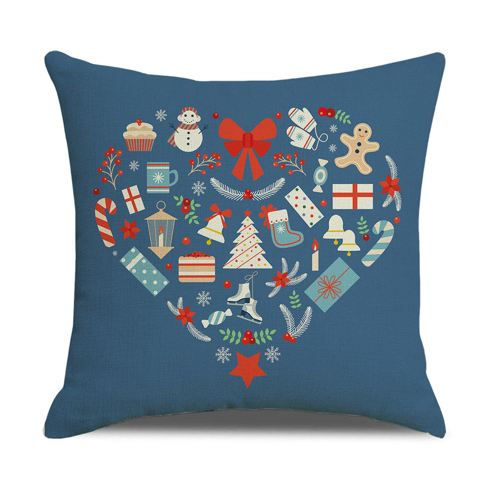 Santa Printed Cushion Sofa Cushion Home Furnishing